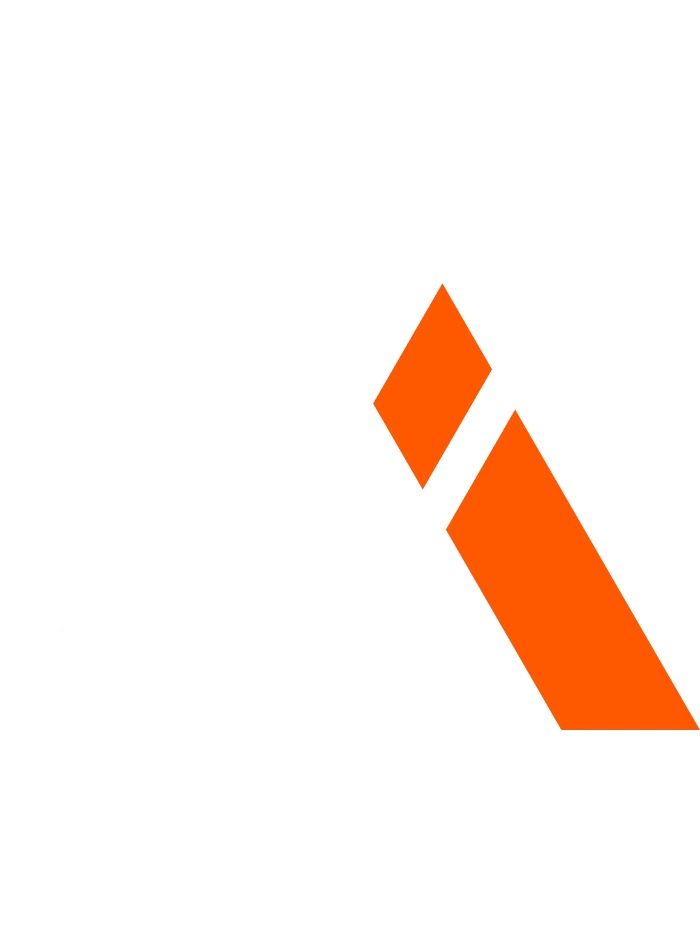 AirborneAI finished logo in white and orange on dark background, matching the RF treatment