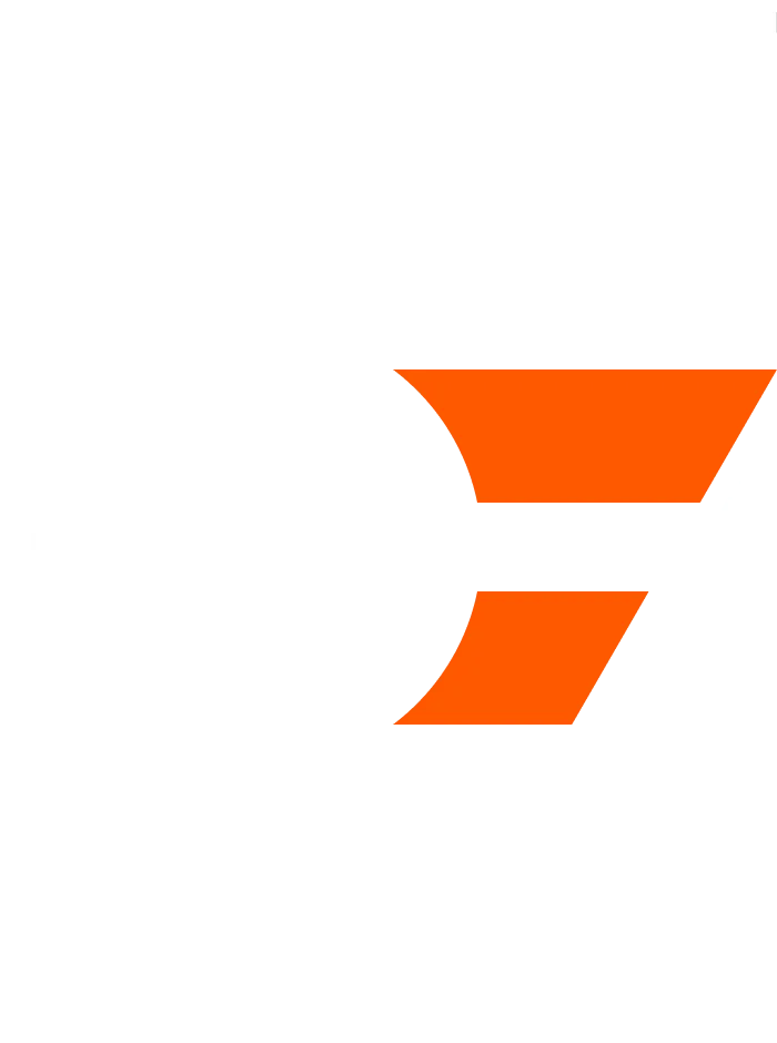 AirborneRF finished logo in white and orange on dark background